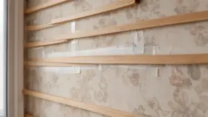 czy lamele mozna przykleic na tapete
