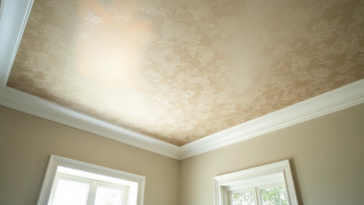jak wykończyć tapetę przy suficie