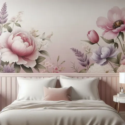 Tapeta Do Sypialni Kwiaty