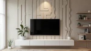 tapeta za telewizorem