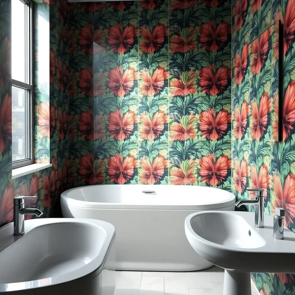 tapeta winylowa do łazienki